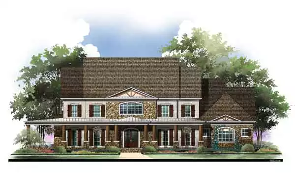 image of colonial house plan 1432